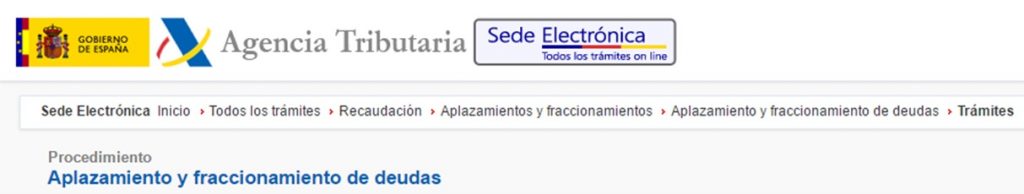 Solicitud de aplazamiento